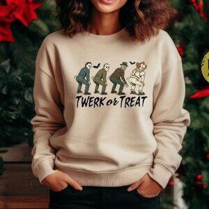 Twerk Or Treat Halloween Funny Horror sweatshirt shirt sand